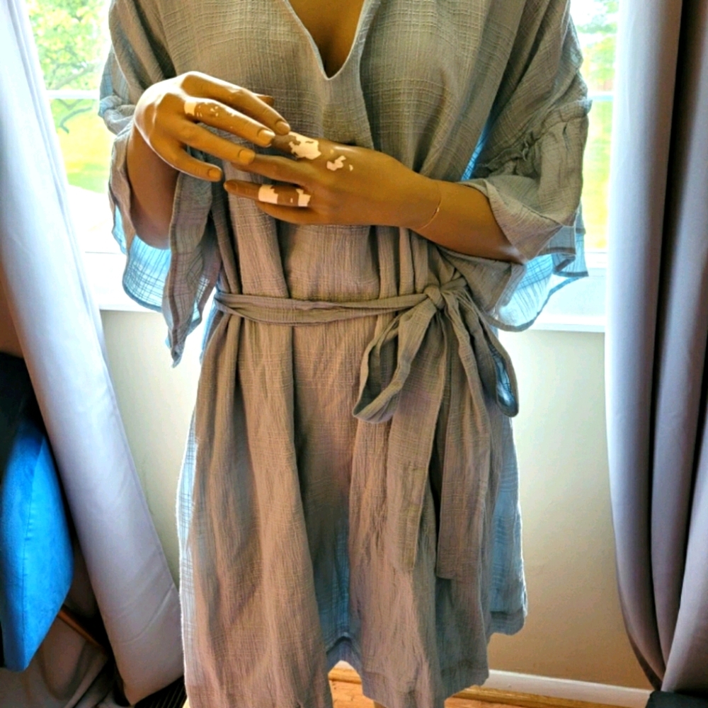 Brand New Universal Thread Light Blue Linen Tunic